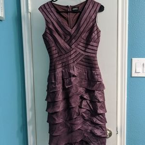 Plum size 4 ruffled cocktail dress
